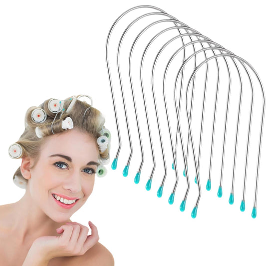 FOMIYES Replacement Curler Clips, 8pcs Securing Pins for Electric Travel Hot Rollers and Curlers