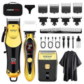 HIENA PRO Professional Hair Clippers Set, Cordless Hair Clipper for Barber Kit, USB-C Rechargeable Barber Clippers for Men with LED Display