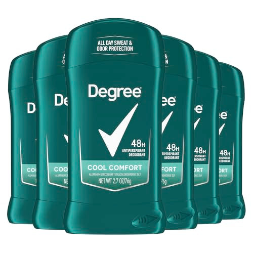 Degree Men Cool Comfort Antiperspirant Deodorant Stick - 2.7 oz. Pack of 6
