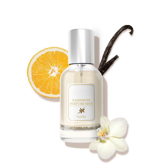 Mxvbaty Hair Perfume for Women Vanilla Pheromone, Hair & Body Shine Spray Nourishing and Hydrating Mist Fragrance, Eau Parfum Long Lasting & Add Shine Portable, Light Perfume, 30 ml