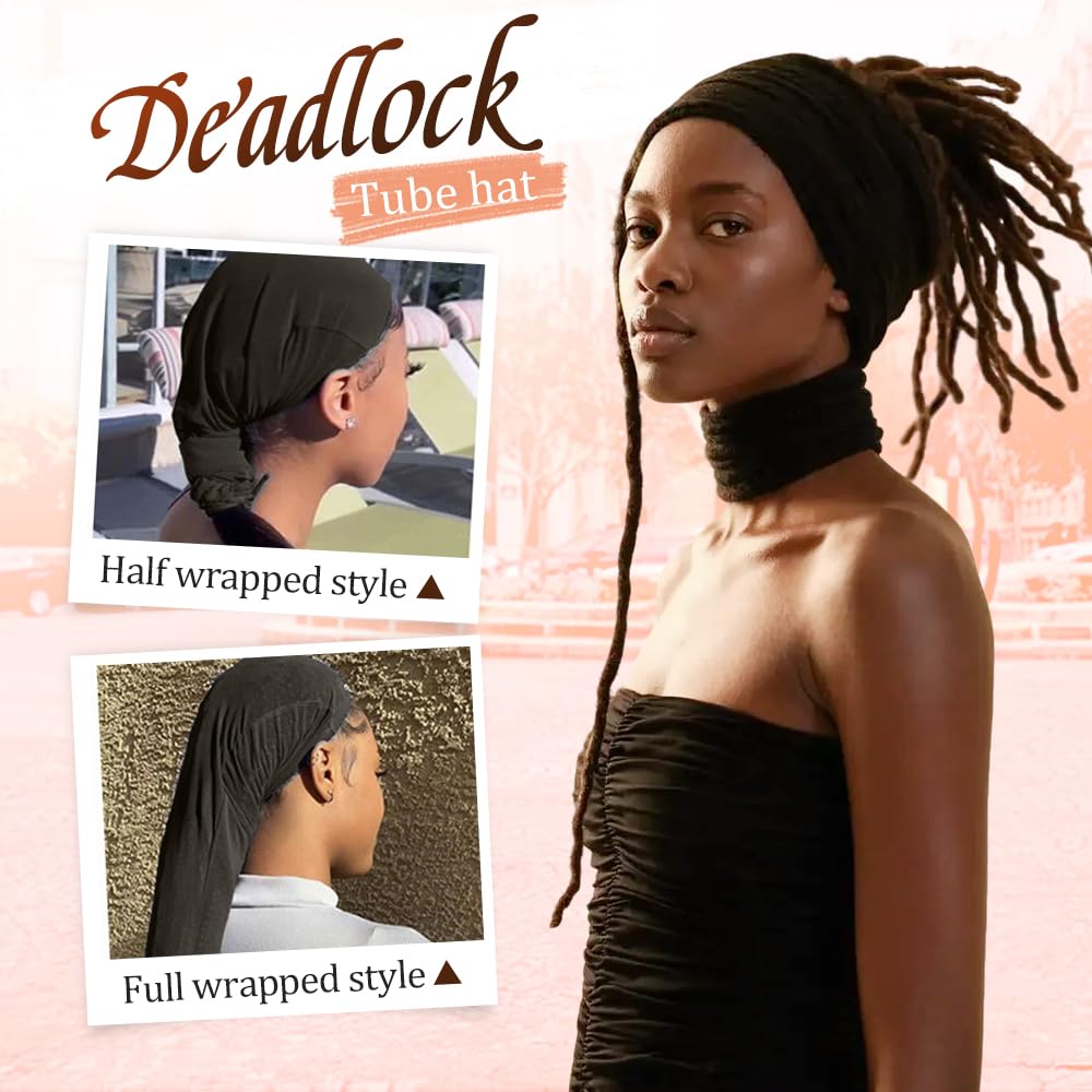 Hair Weave Sleeve for Locs with Drawstring, Extra Long Hairweave Sleeve for Locs, Braids, Dreadlocks & Faux Locs, Elastic Band Loc Bun Cover for Women, Breathable Mesh Loc Sleeve (Colorful, 1 Set)