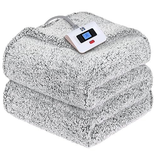 Sealy Full Size Electric Heated Blanket 10 Heat Levels Charcoal 80x84"