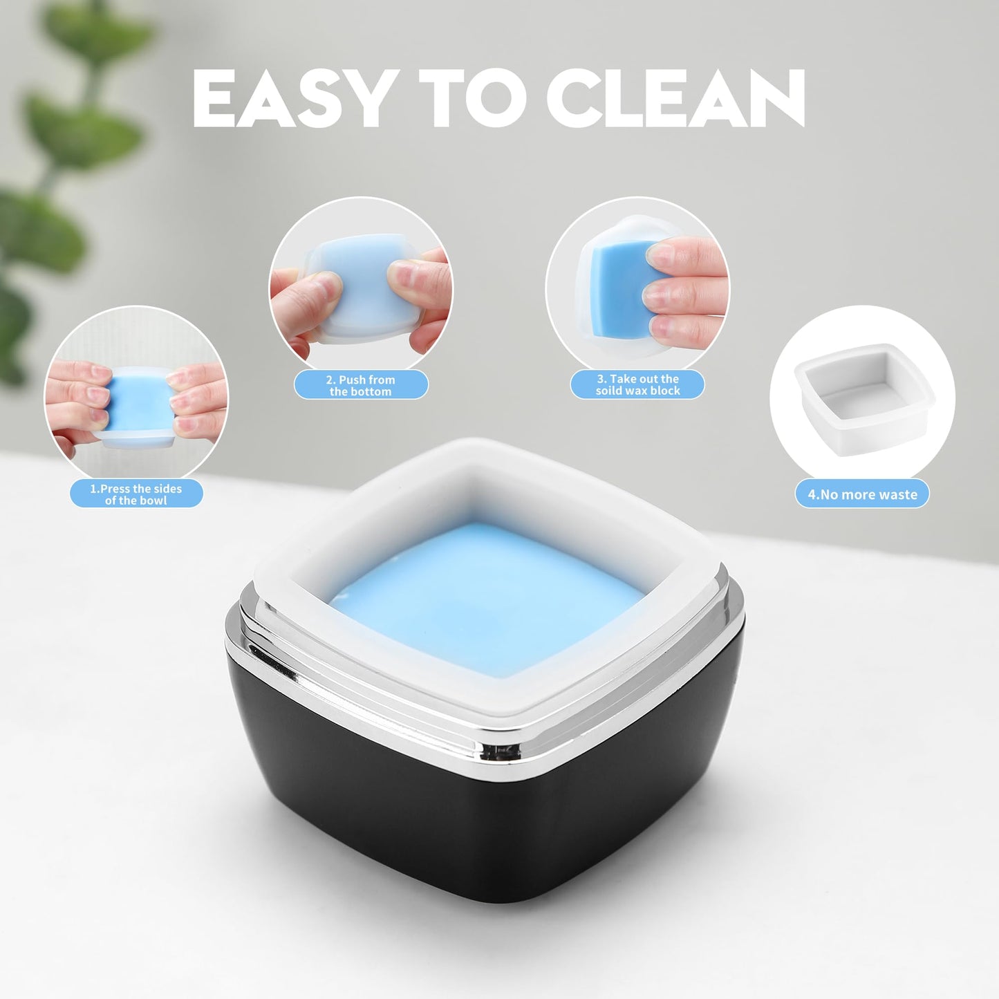 Nose Wax Kit - Mini Wax Warmer for Hair Removal with 100g Bens,1 Organizer Bag,10 Applicators, 30 Nose Hair Sticks 2 Silicone Pots, Melt Warmer Waxing Kit for Women and Men - Black