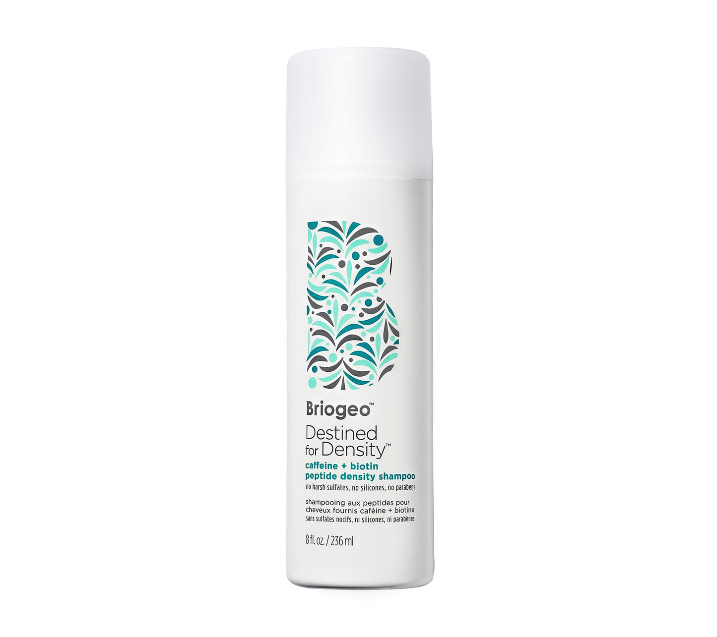 Briogeo Destined For Density Caffeine + Biotin Peptide Density Shampoo, Increases Hair Thickness and Volume for Fine or Thinning Hair, Vegan, Cruelty-Free, 8 fl oz