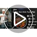 10 Inch Nonstick Frying Pan with Lid Honeycomb Surface PFAS-Free All Cooktops
