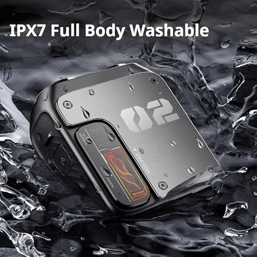 Mini Electric Shaver for Men, IPX7 Waterproof Rotary Dual Ring Shaver, 9000RPM USB-C Rechargeable Portable Travel Shaver, Wet/Dry Cordless Electric Razor for Face and Head (Brown)