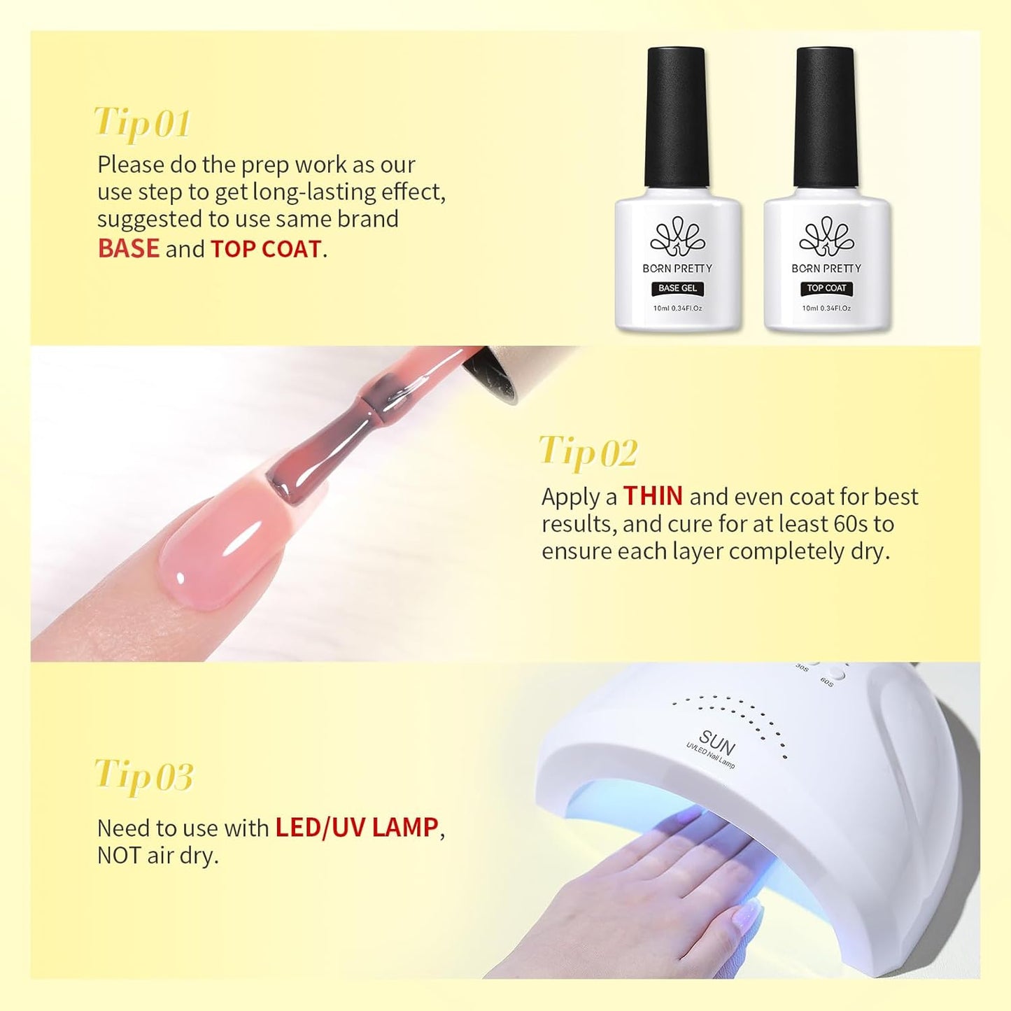 Born Pretty Neon Jelly Gel Nail Polish Set - Halloween Colors, Soak Off UV/LED for Salon & DIY