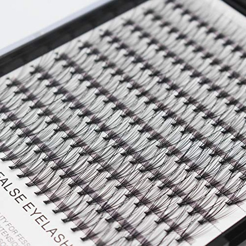 Bodermincer 200pcs/Pack C Curl 20 Root Thickness 0.07mm Professional Makeup Individual Lash Cluster Black Individual Cluster Eye Lashes Grafting Fake False Eyelashes Lash Clsuter Wispy (8mm)