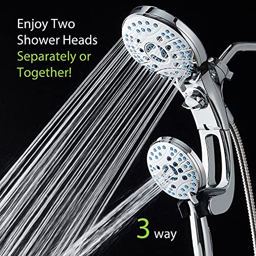 High Pressure Shower Head Combo with Arm & Dual Power Wash - 2.5 GPM Chrome