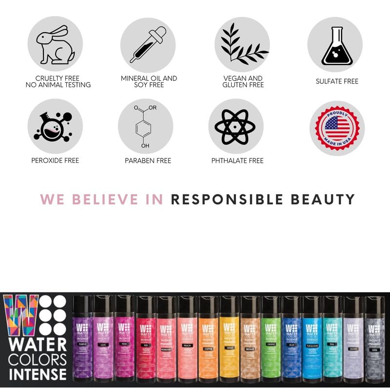 Watercolors Metallic Color Depositing Shampoo - Silver 8 Fl Oz - Intense Shine & Revive Fading Tones