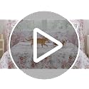 FADFAY Cotton Queen Bed Sheets Set with Rose Floral Print, 4-Piece, Bulgaria Rose Variation