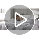 Queen Hungarian Feather Down Comforter 90x90in Organic Cotton Duvet Insert