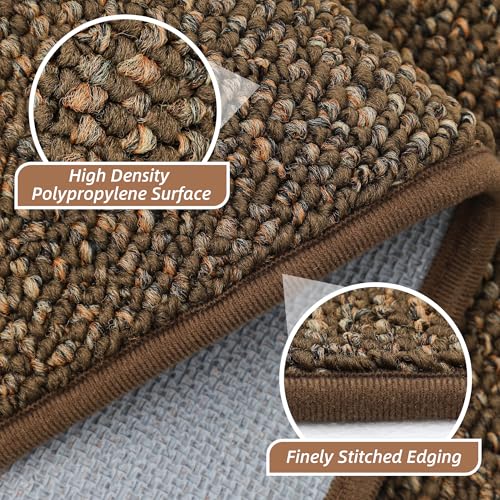 2x8 Brown Hallway Runner Rug Non-Slip Washable Durable Entryway Carpet