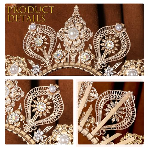 Gold Sun Goddess Halo Crown Headpiece - Boho Sunburst Goddess Tiara