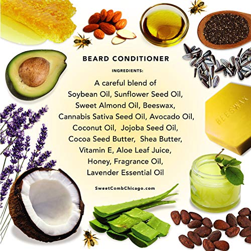 Beeswax Beard Conditioner - Natural Moisturizing & Softening for Beards & Mustaches - 4 oz