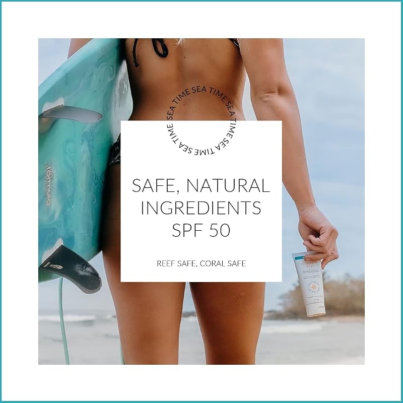 Coral Safe Reef Safe SPF 50 Mineral Sunscreen Lotion 3 Oz