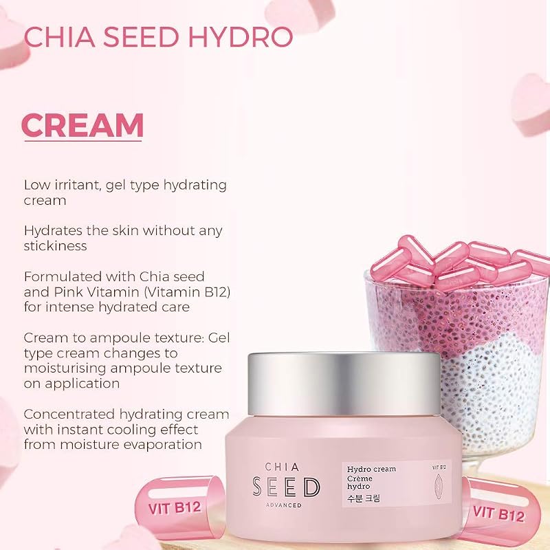 Chia Seed Advanced Hydro Cream Gel - The Face Shop Hydrating Gel Cream 1.76 fl oz