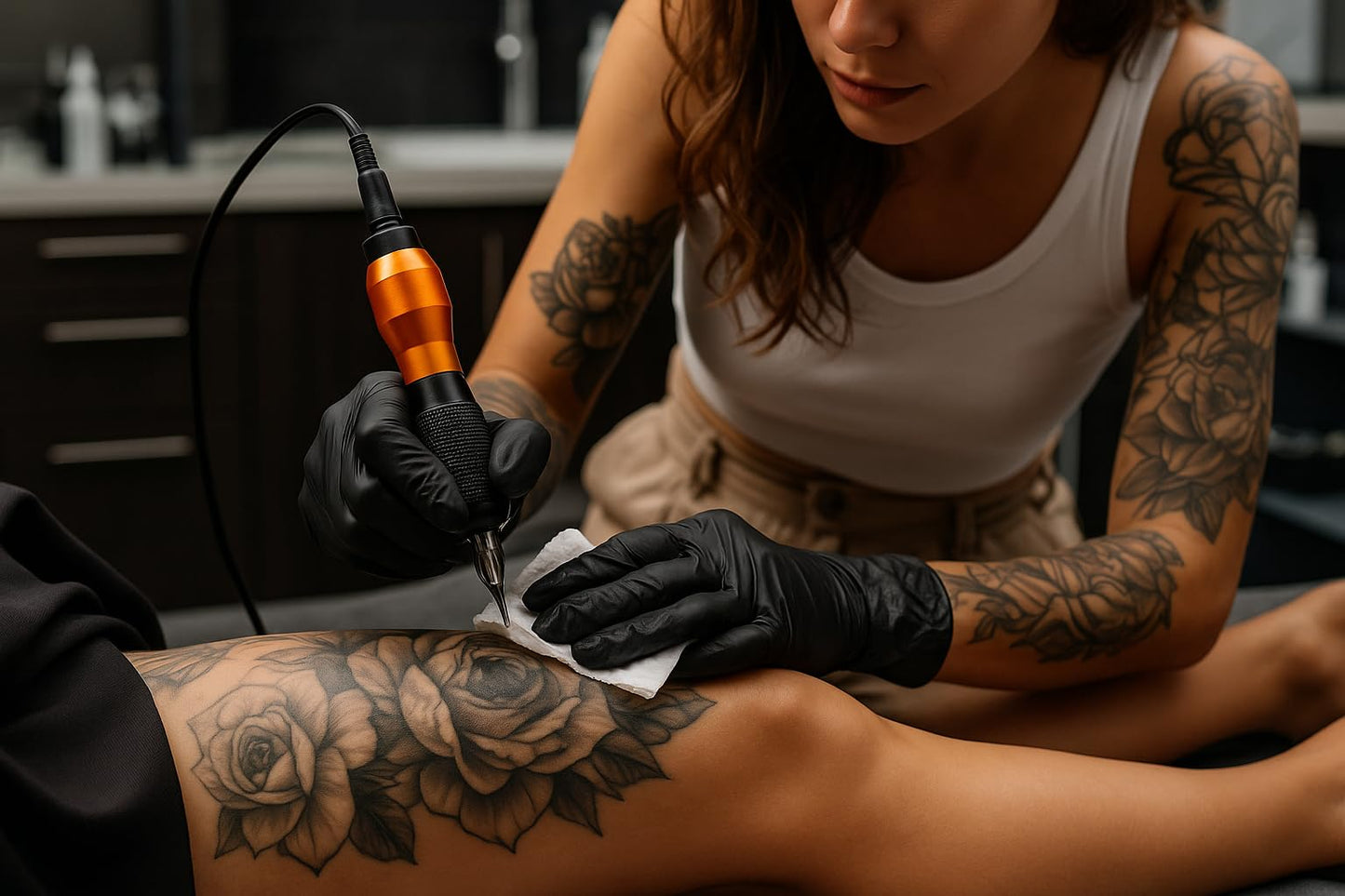 CleanSkin Cleansing Green Soap Tattoo Wipes All in One Solution Tattoo Wipes for during Tattooing | Tattoo Aftercare | Green Soap for Tattooing