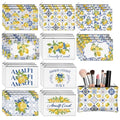KOPOOEOE Lemon Porcelain Canvas Makeup Bags 30 Pcs Romantic Cosmetic Pouches