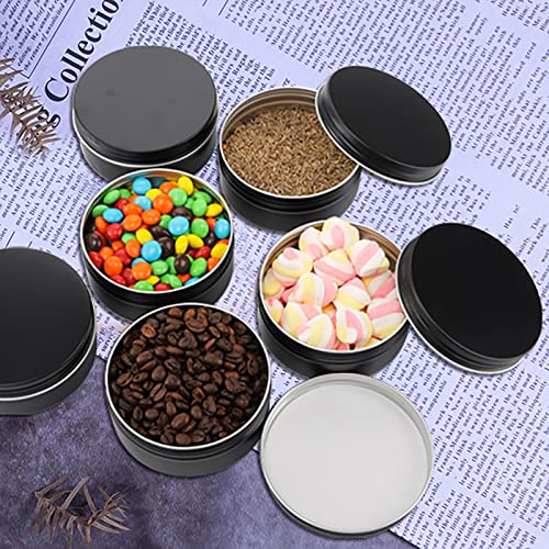 24 Pack Aluminum Tin Cans with Screw Top Lids - 8 oz Food & Cosmetic Storage