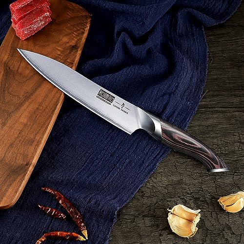 6 Inch Japanese Chef Utility Knife - Ultra Sharp Kitchen Paring & Slicing Tool