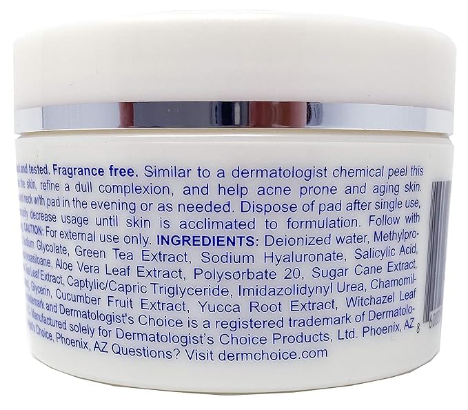 Extra Strength Chemical Peel Pads with Glycolic Acid & Salicylic Acid - 50 Pads