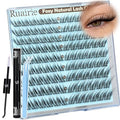 Fox Eye Lash Clusters Kit Natural Eyelash Clusters Manga Lashes Clusters Wispy Cluster Eyelash Extensions 10-14mm Cat Eye Lash Extension Kit Universal Fit Individual Lashes Daily Wear Lash Clusters