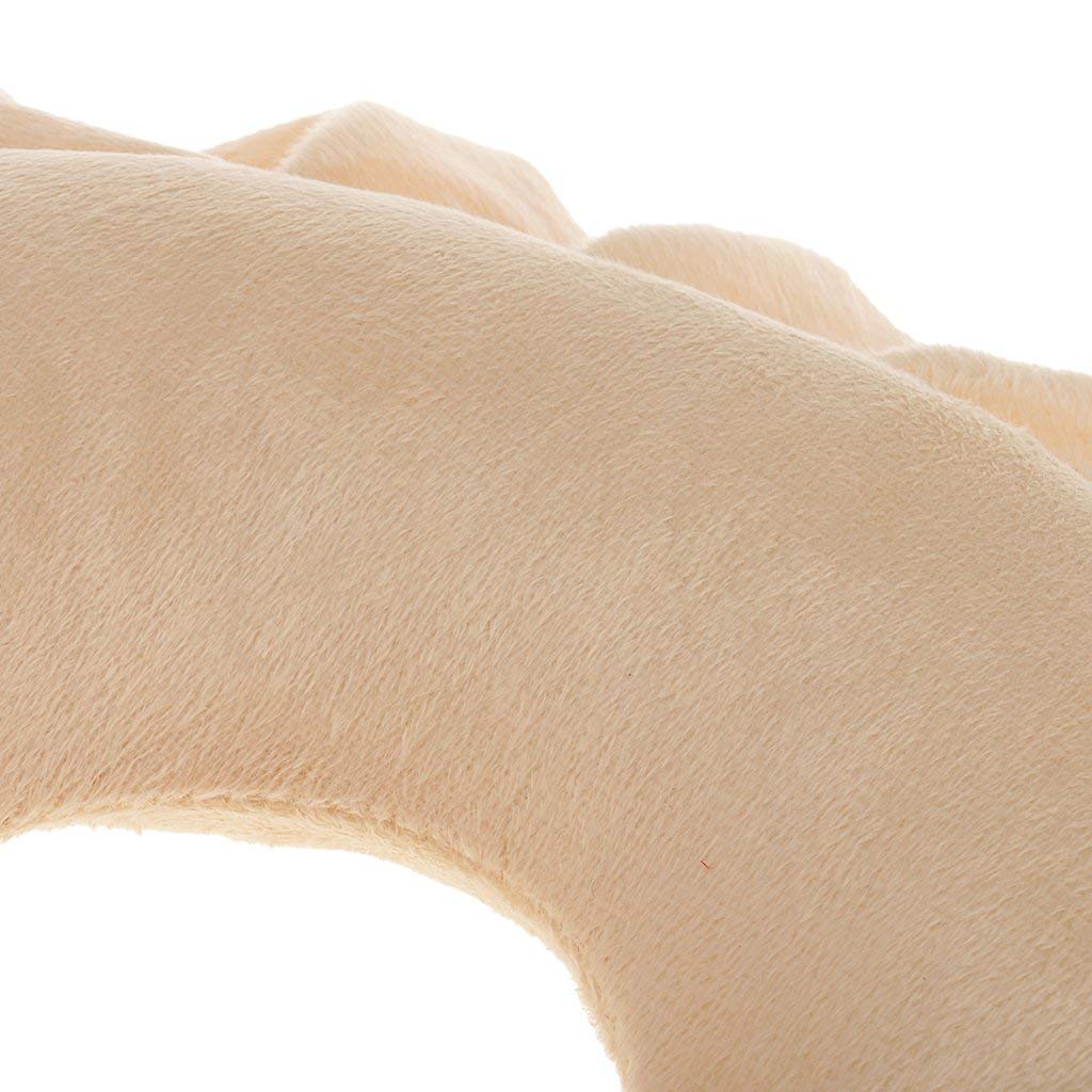 KODORIA U Shaped Neck Cushion Spa Salon Massage Table Cradle Face Pillow Neck Head Cushion Travel Flight Neck Pad - Light Brown