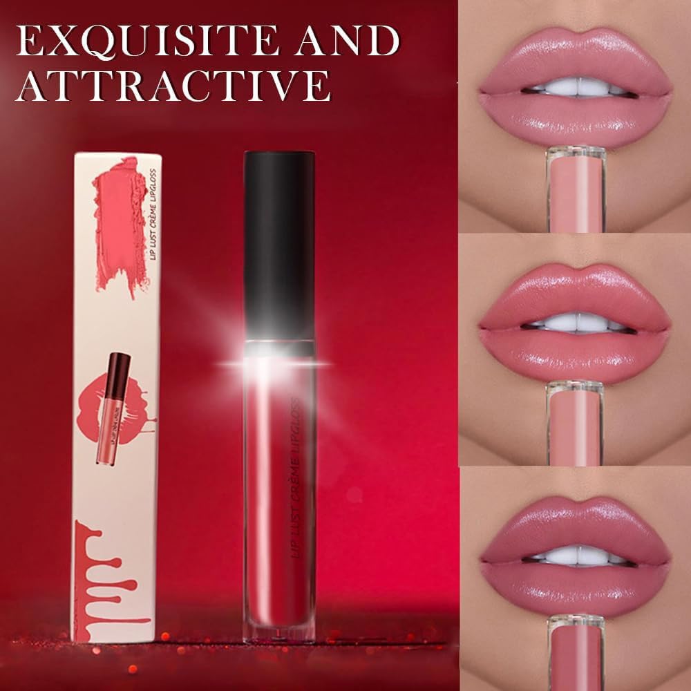 Lips Staining Lip Oil, Lip Tint Oil, Hailnrothwad 12 Colors Cream Texture Lipstick, Non-stick to Cup Non-fading Long Lasting Moisturizing (01)