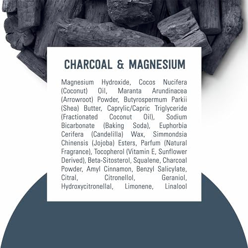 Schmidt's Aluminum-Free Vegan Deodorant Charcoal & Magnesium with 24 Hour Odor Protection, 4 Count for Women and Men, Natural Ingredients, Cruelty-Free, 2.65 oz