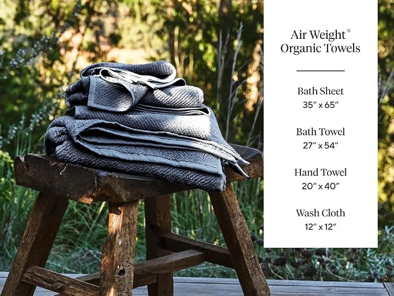 Coyuchi Organic Cotton Bath Sheet - Shadow 35" x 65" Natural & Plush