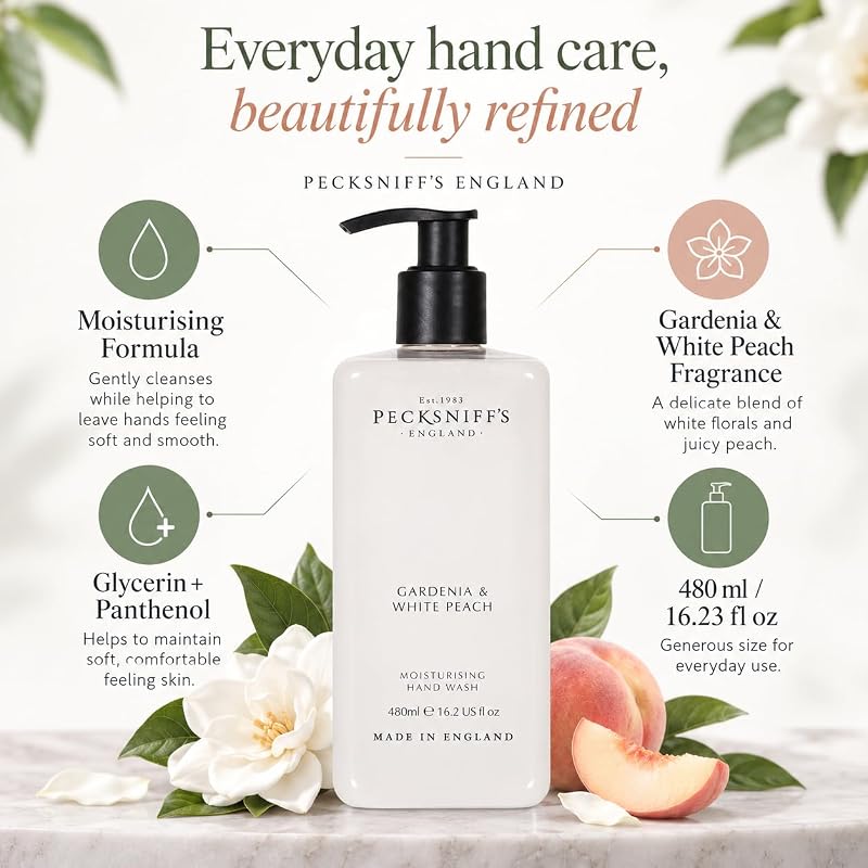 Gardenia & White Peach Hand Wash Liquid Soap 480 ml - Variation: Gardenia White Peach
