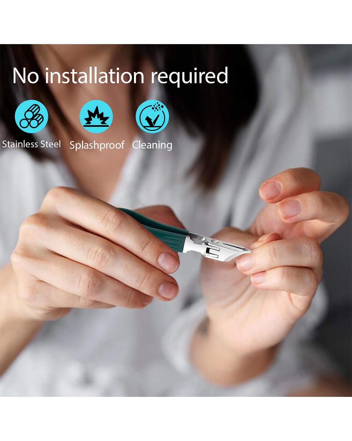 Eagle Beak Nail Clippers, Three Sets of Eagle Beak Beveled Nail Clippers, 2025 New Oblique Toenail Clippers, Wide Jaw Anti-Splash for Ingrown Toenails and Thick Nails for Seniors (Black)