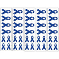 40 Dark Blue Ribbon Temporary Tattoos: Colon Cancer Awareness Tattoo