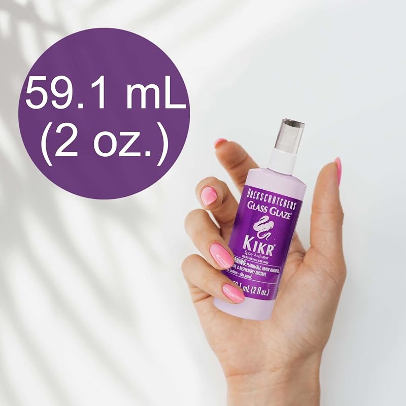 Backscratchers Kikr Nail Resin Activator 2 oz – Quick Dry Spray for Silk & Fiberglass Wraps