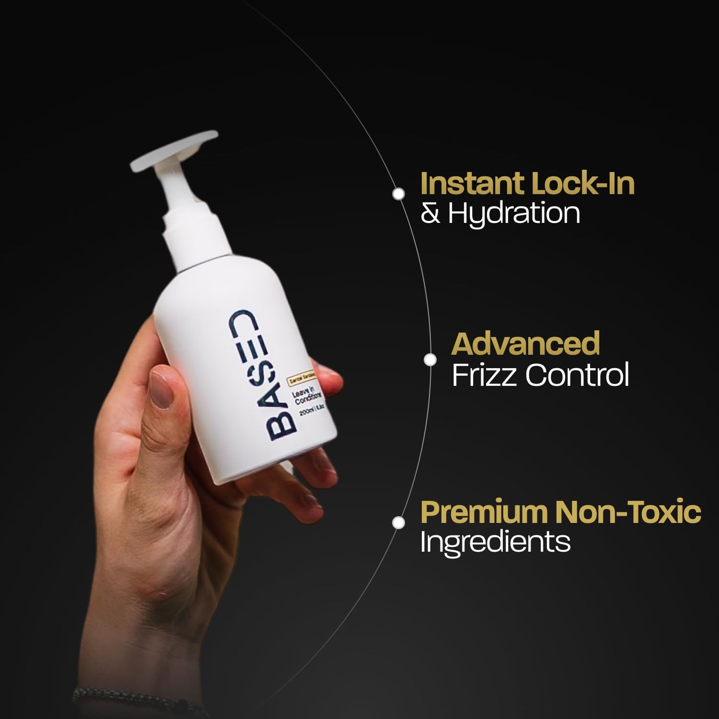 BASED BODYWORKS Leave-In Conditioner, Instant Frizz Control, Hydrates & Nourishes Hair, Premium Leave-In Conditioner for Men, Healthy Frizz-Free Hair in Minutes (6.8 oz Pack of 1)