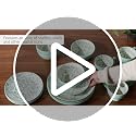 Pfaltzgraff Venice 16-Piece Stoneware Dinnerware Set for 4 - Coastal Aqua & White