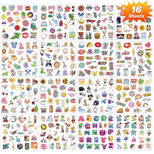 Aresvns Temporary Tattoo 400+ PCS,Party Supplies Gifts,Colorful cute fake tattoos for boys and girls, waterproof,non-toxic and easy to remove.