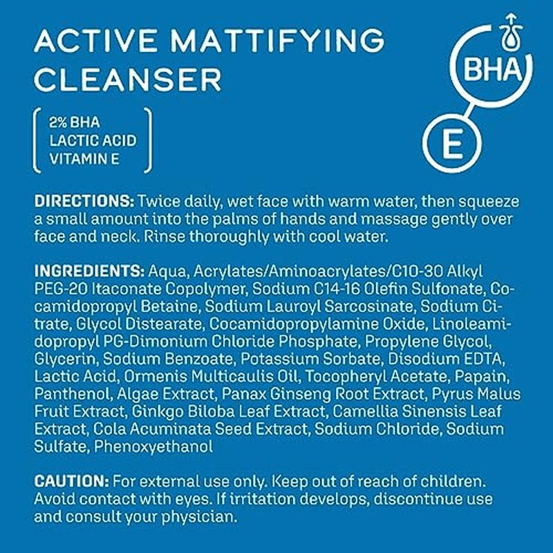 DCL Skincare Active Mattifying Cleanser with 2% Salicylic Acid, 5.0 Fl oz