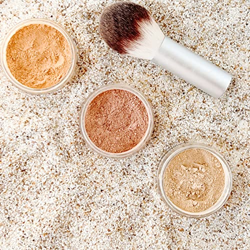 La Bella Donna Loose Mineral Foundation, Non-Chemical SPF50, Only 4 Ingredients, Reef-Safe, Non-Nano, Natural Mineral Makeup with Sun Protection | 10g | Crema
