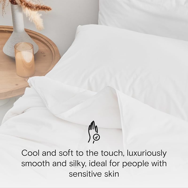 DOZ All Season Cooling Comforter Twin/Twin XL 70x90 - 100% Viscose Bamboo, Lightweight, Breathable, 8 Loops