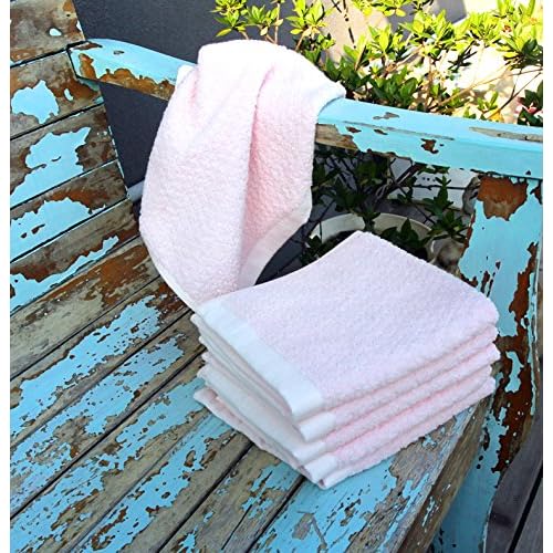Everplush Diamond Jacquard Washcloth 6 Piece in Light Pink, 6 x Washcloth (13 x 13 in), (Model: B075JT7K86)