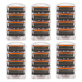 Black 24 Pack Razor Blades for Men 5 Layer Compatibility with GF5 & Trimmer
