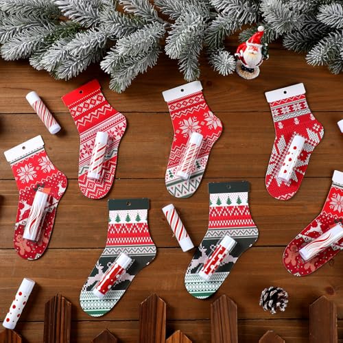 15-Pack Christmas Lip Balm Set - Candy Scented Moisturizing Holiday Gift