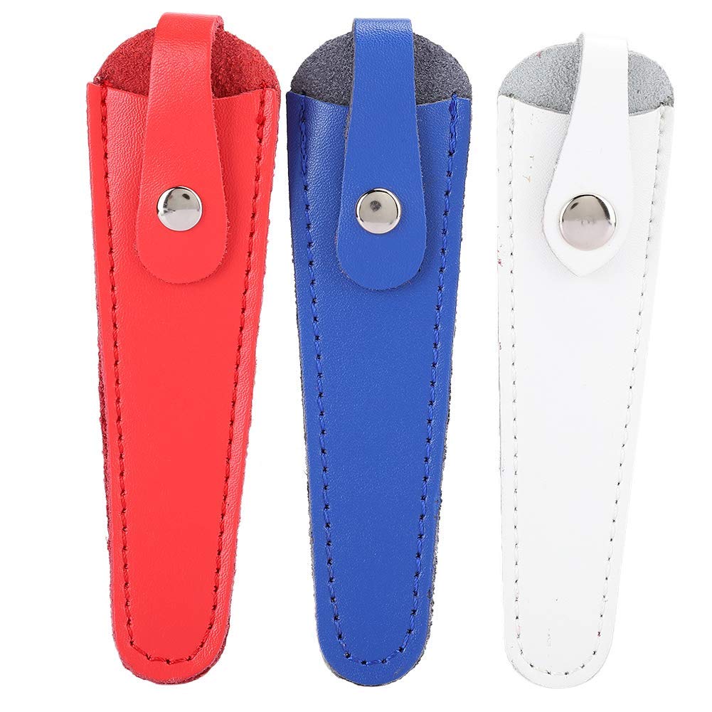 Salon Hair Scissor Bag, 3 Pcs PU Leather Scissors Safety Sheath Bag, Scissors Bag Portable Scissors Storage Holder, Holster Organizer Hairdressers Tools for Beauty Salon and Household