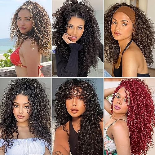 ELAOGI 8-Inch Water Wave Crochet Hair 6 Packs Short Curly Synthetic Braiding (1B/30#)