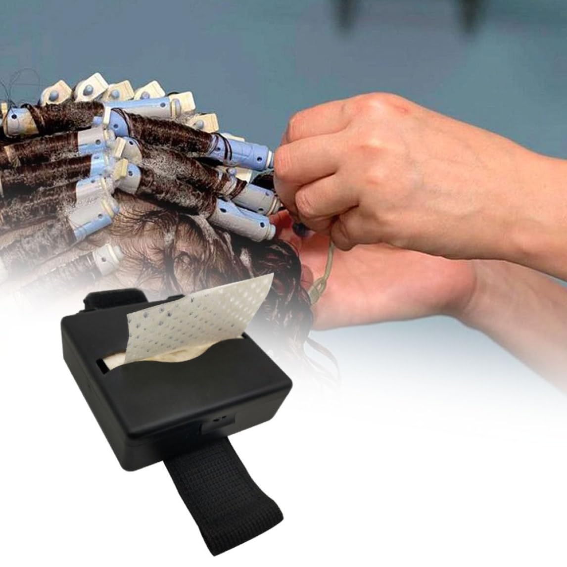 Capes, Wristband Perm Paper Box Adjustable Salon Hair Perming Paper Drawer with 180 Pieces Paper