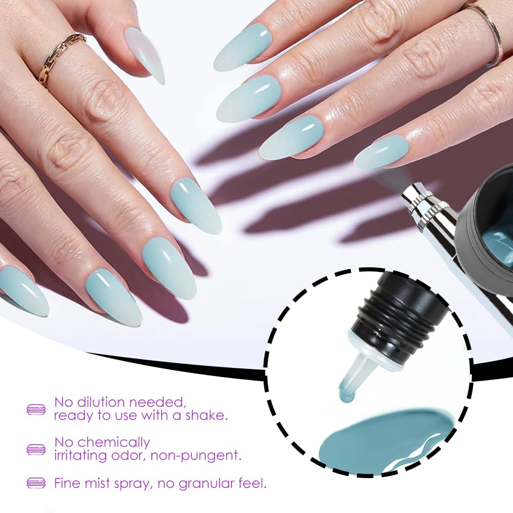 FAVAI 6 Colors Airbrush Gel Nail Polish Air Gel Set - Macaron Collection (#M) 6 * 15ml