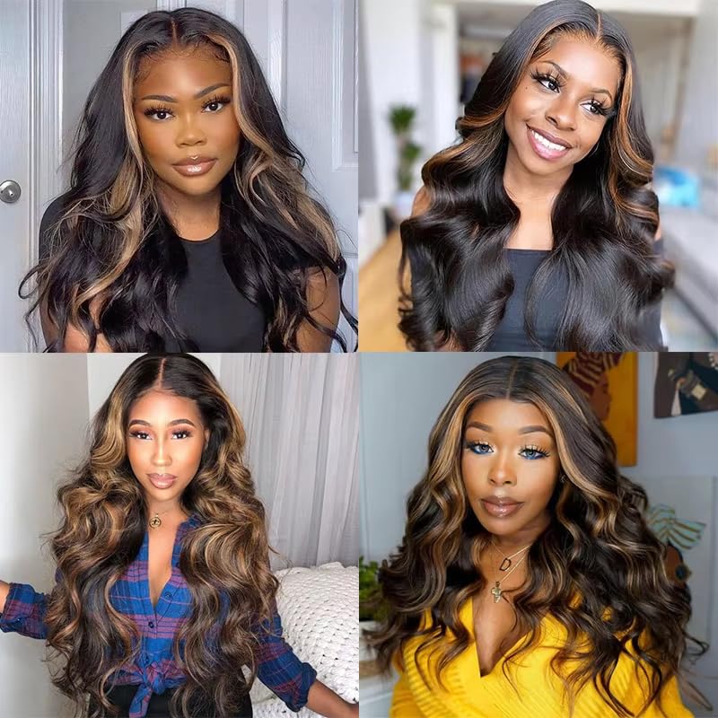 Lukcttr Ombre Brown Body Wave Human Hair Bundles P1B30 12-16 Inch Natural Hair