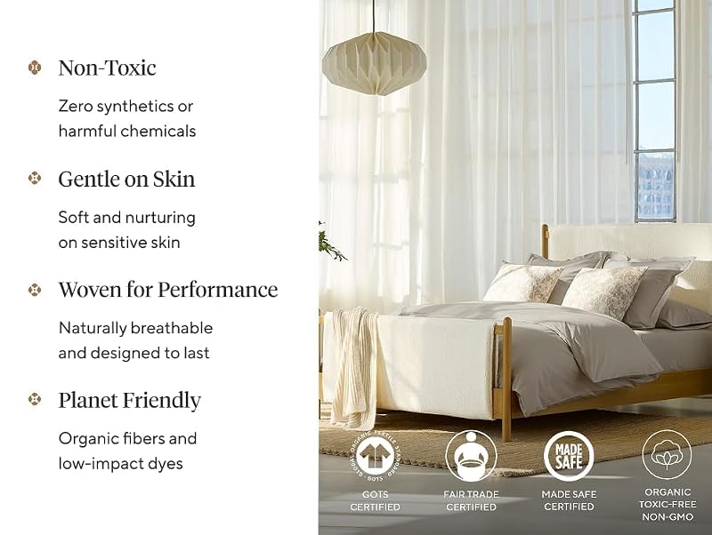 Coyuchi Organic Cotton Bath Sheet - Shadow 35" x 65" Natural & Plush